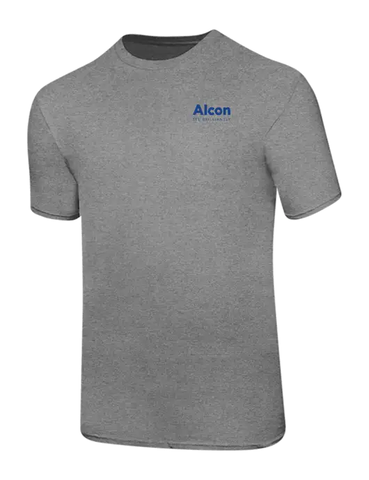 Ring Spun Light Heather Grey 4.5 oz T-Shirt w/Alcon Logo