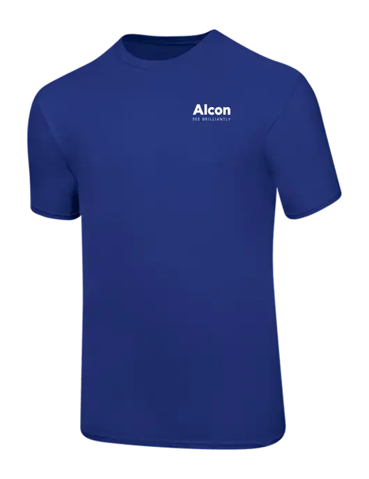 Ring Spun Royal 4.5 oz T-Shirt w/Alcon Logo