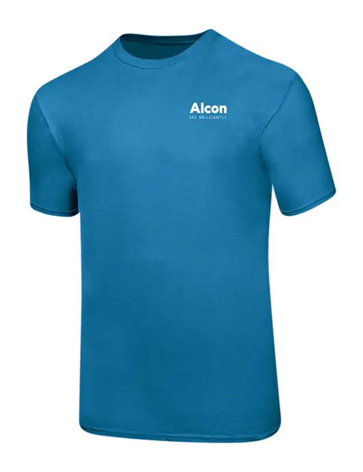 Ring Spun Sapphire 4.5 oz T-Shirt w/Alcon Logo