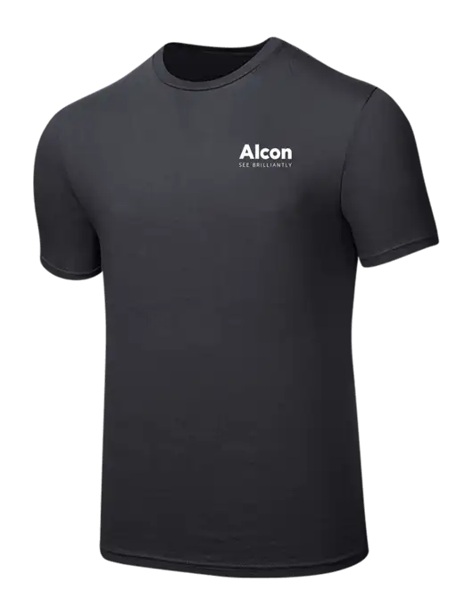 Seriously Soft Charcoal T-Shirt w/Alcon Logo