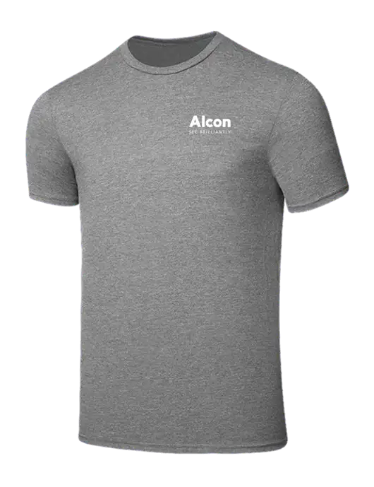 Seriously Soft Grey Frost T-Shirt w/Alcon Logo