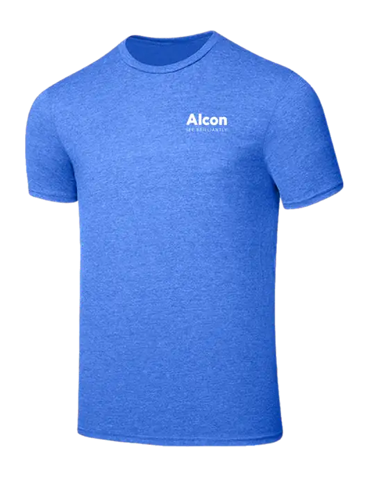 Seriously Soft Heathered Royal T-Shirt w/Alcon Logo