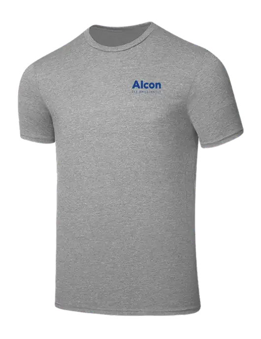 Seriously Soft Light Heather Grey T-Shirt w/Alcon Logo