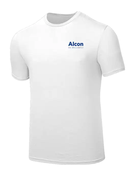 Seriously Soft White T-Shirt w/Alcon Logo