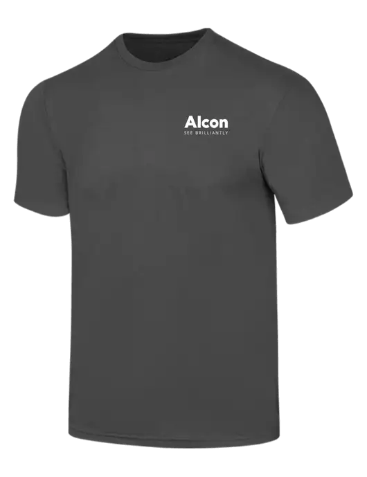 Simply Soft Charcoal 4.5oz  Poly/Combed Ring Spun Cotton T-Shirt w/Alcon Logo