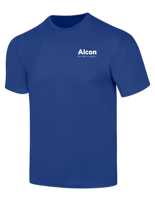 Simply Soft Dark Royal 4.5oz  Poly/Combed Ring Spun Cotton T-Shirt w/Alcon Logo