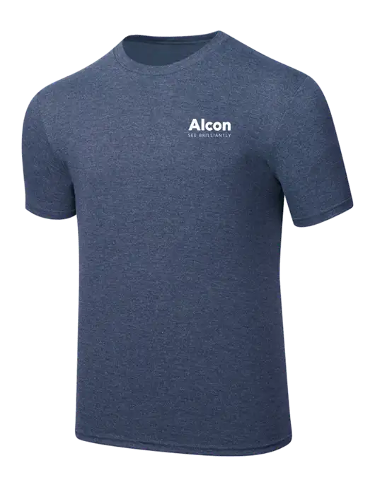 Simply Soft Navy Frost 4.5oz  Poly/Combed Ring Spun Cotton T-Shirt w/Alcon Logo